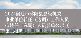 2024宿迁市沭阳县县级机关事业单位转任（选调）工作人员拟转任（选调）人员名单公示（第二批）