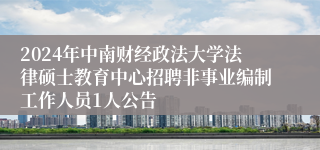 2024年中南财经政法大学法律硕士教育中心招聘非事业编制工作人员1人公告