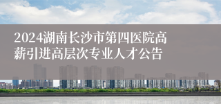 2024湖南长沙市第四医院高薪引进高层次专业人才公告