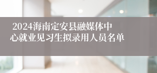  2024海南定安县融媒体中心就业见习生拟录用人员名单