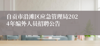 自贡市沿滩区应急管理局2024年编外人员招聘公告