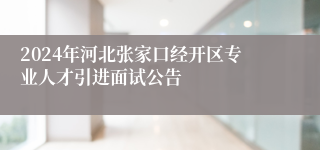 2024年河北张家口经开区专业人才引进面试公告