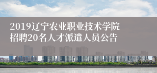 2019辽宁农业职业技术学院招聘20名人才派遣人员公告