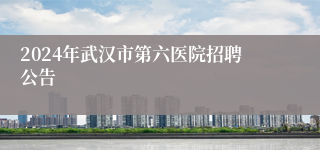 2024年武汉市第六医院招聘公告