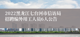 2022黑龙江七台河市信访局招聘编外用工人员6人公告