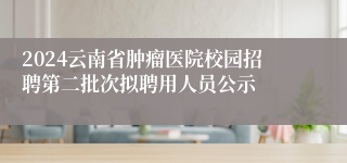 2024云南省肿瘤医院校园招聘第二批次拟聘用人员公示