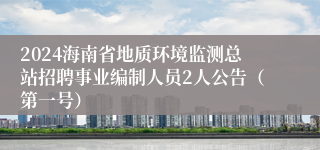 2024海南省地质环境监测总站招聘事业编制人员2人公告（第一号）