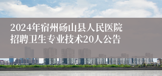 2024年宿州砀山县人民医院招聘卫生专业技术20人公告