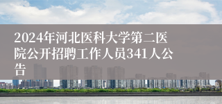 2024年河北医科大学第二医院公开招聘工作人员341人公告