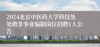 2024北京中医药大学科技处处聘非事业编制岗位招聘1人公告