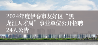 2024年度伊春市友好区“黑龙江人才周”事业单位公开招聘24人公告