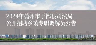 2024年赣州市于都县司法局公开招聘乡镇专职调解员公告