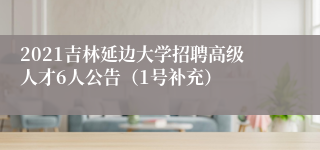 2021吉林延边大学招聘高级人才6人公告（1号补充）