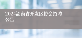 2024湖南省开发区协会招聘公告