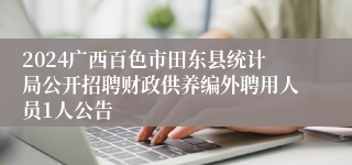 2024广西百色市田东县统计局公开招聘财政供养编外聘用人员1人公告