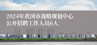 2024年黄冈市战略规划中心公开招聘工作人员6人