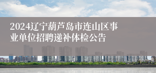 2024辽宁葫芦岛市连山区事业单位招聘递补体检公告