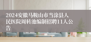 2024安徽马鞍山市当涂县人民医院周转池编制招聘11人公告