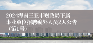 2024海南三亚市财政局下属事业单位招聘编外人员2人公告（第1号）