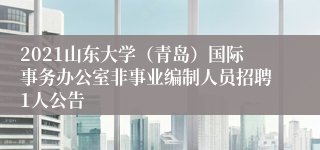 2021山东大学（青岛）国际事务办公室非事业编制人员招聘1人公告