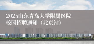 2025山东青岛大学附属医院校园招聘通知（北京站）