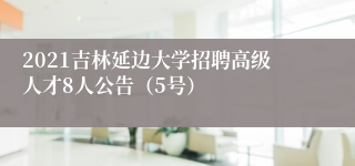 2021吉林延边大学招聘高级人才8人公告（5号）