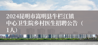 2024昆明市嵩明县牛栏江镇中心卫生院乡村医生招聘公告（1人）