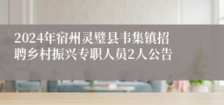 2024年宿州灵璧县韦集镇招聘乡村振兴专职人员2人公告
