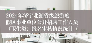 2024年济宁北湖省级旅游度假区事业单位公开招聘工作人员（卫生类）报名审核情况统计（截至2024年11月29日16：00）