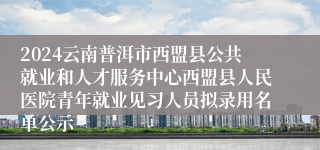 2024云南普洱市西盟县公共就业和人才服务中心西盟县人民医院青年就业见习人员拟录用名单公示