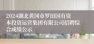 2024湖北黄冈市罗田国有资本投资运营集团有限公司招聘综合成绩公示