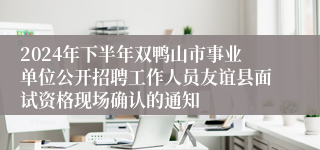 2024年下半年双鸭山市事业单位公开招聘工作人员友谊县面试资格现场确认的通知