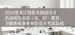 2024黑龙江绥化市校园引才活动绥化市县（市、区）教育、卫健系统事业单位引才考试总成绩及拟进入考察与体检人员名单公示