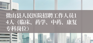 微山县人民医院招聘工作人员14人（临床、药学、中药、康复专科岗位）