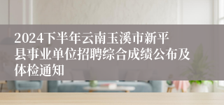 2024下半年云南玉溪市新平县事业单位招聘综合成绩公布及体检通知