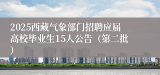 2025西藏气象部门招聘应届高校毕业生15人公告（第二批）