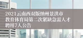 2021云南西双版纳州景洪市教育体育局第二次紧缺急需人才聘用7人公告