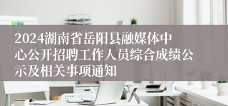 2024湖南省岳阳县融媒体中心公开招聘工作人员综合成绩公示及相关事项通知