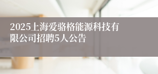 2025上海爱骆格能源科技有限公司招聘5人公告