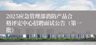 2025应急管理部消防产品合格评定中心招聘面试公告（第一批）