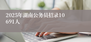 2025年湖南公务员招录10691人