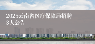 2025云南省医疗保障局招聘3人公告
