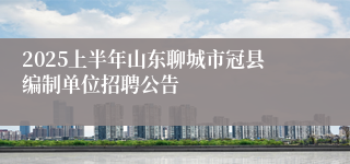 2025上半年山东聊城市冠县编制单位招聘公告