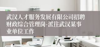 武汉人才服务发展有限公司招聘财政综合管理岗-派往武汉某事业单位工作