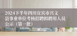 2024下半年四川宜宾市兴文县事业单位考核招聘拟聘用人员公示（第一批）