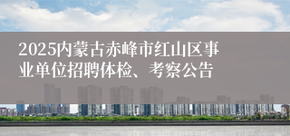 2025内蒙古赤峰市红山区事业单位招聘体检、考察公告