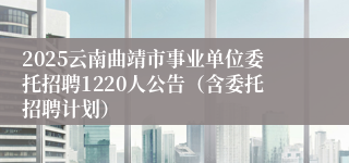 2025云南曲靖市事业单位委托招聘1220人公告（含委托招聘计划）