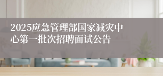 2025应急管理部国家减灾中心第一批次招聘面试公告