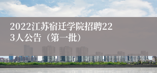 2022江苏宿迁学院招聘223人公告（第一批）