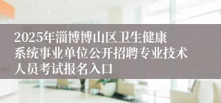 2025年淄博博山区卫生健康系统事业单位公开招聘专业技术人员考试报名入口